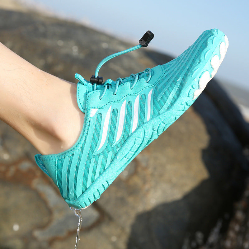 Marina barefoot water shoes in aqua