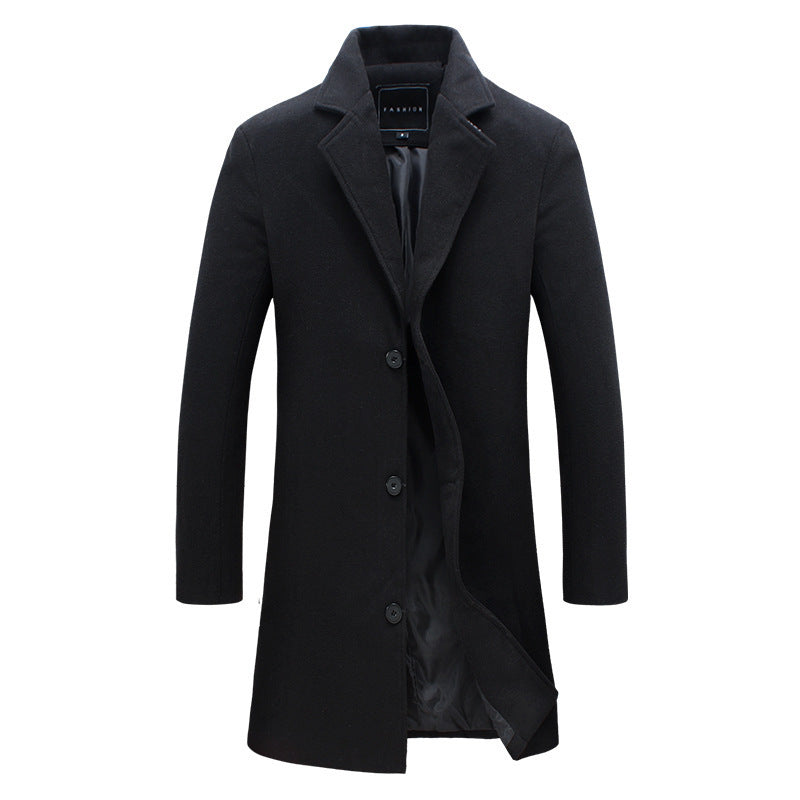 Yves | Men's Single-Breasted Casual Windbreaker Coat