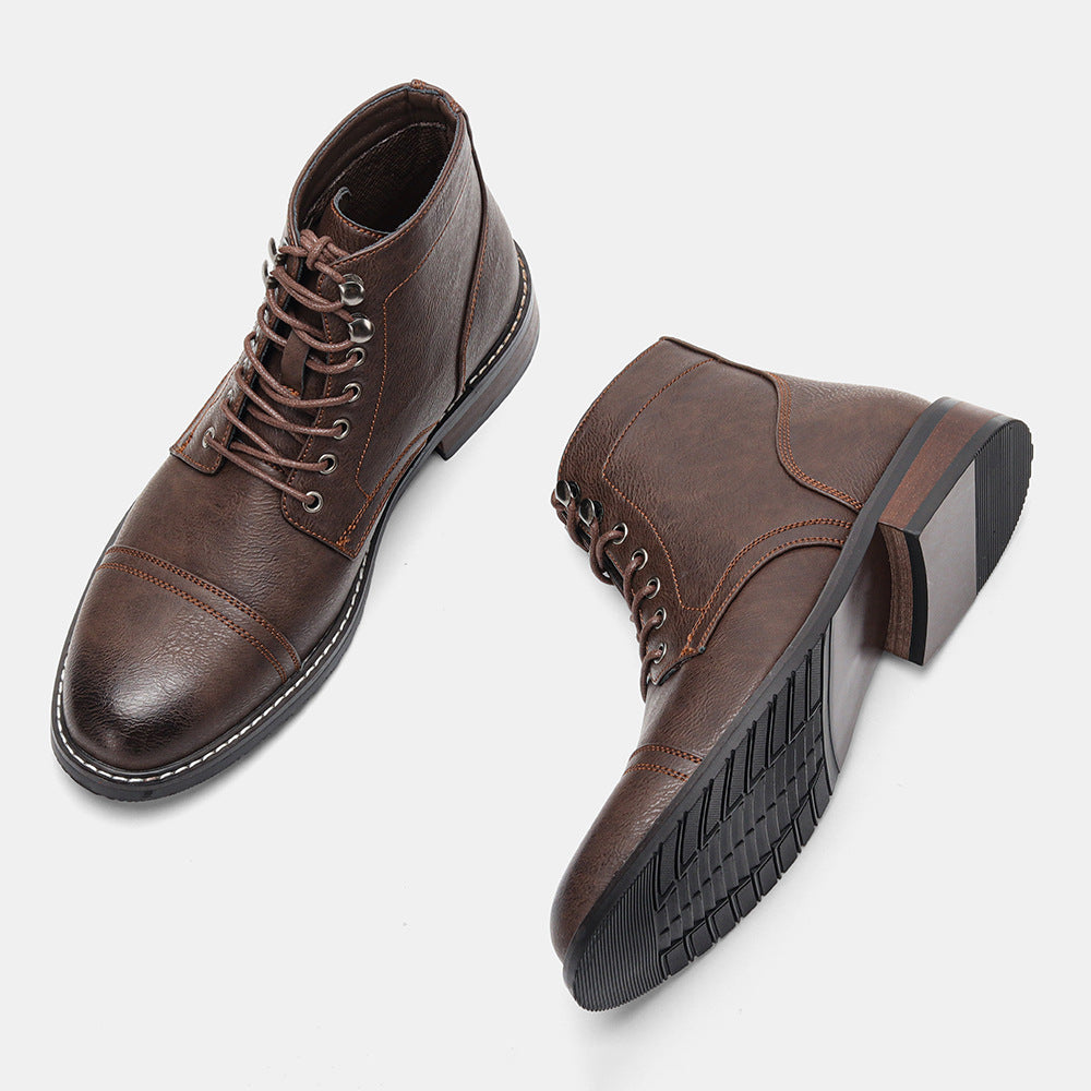 Gideon | Men's Retro Lace-Up Combat Boots