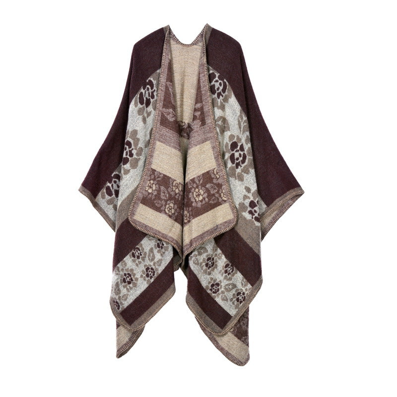Albertine | Printed Shawl Scarf with Pull-Through Slit