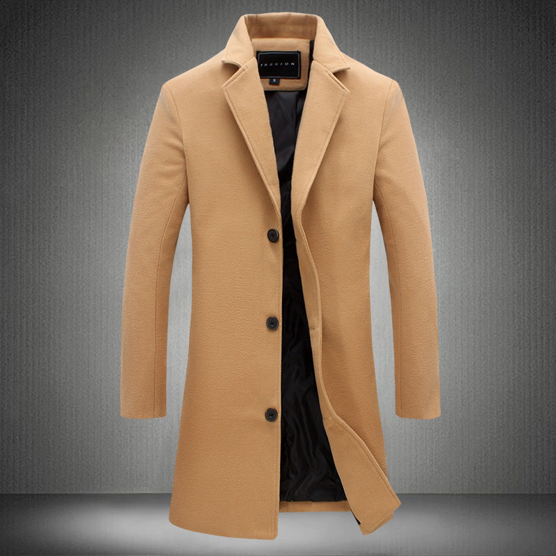 Yves | Men's Single-Breasted Casual Windbreaker Coat