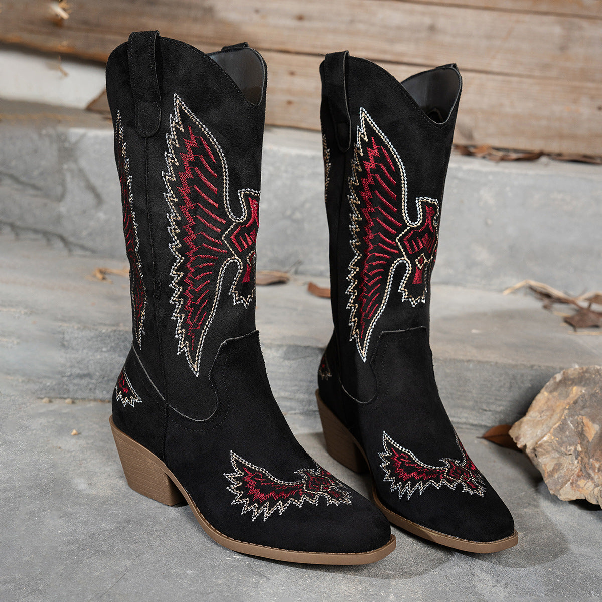 Rosalind | Women's Suede Square-Toe Cowboy Boots