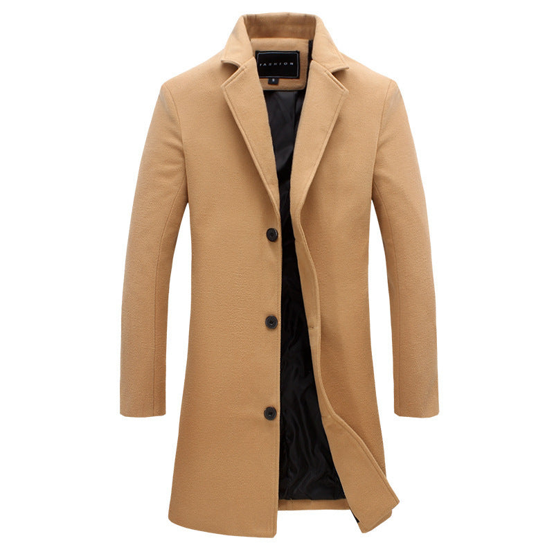 Yves | Men's Single-Breasted Casual Windbreaker Coat