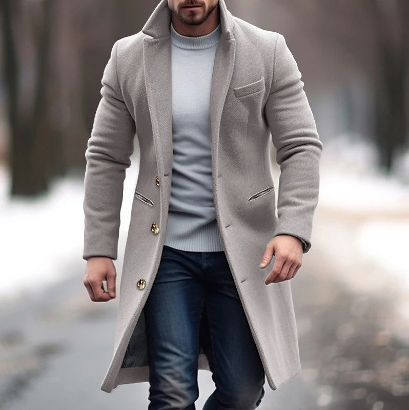 Caspian | Men's Wool-Look Tailored Overcoat