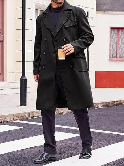Pascal | Men's Notch-Lapel Wool-Look Overcoat