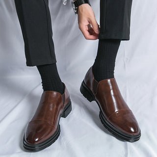 Mens Brogue Leather Lace-Up Shoes