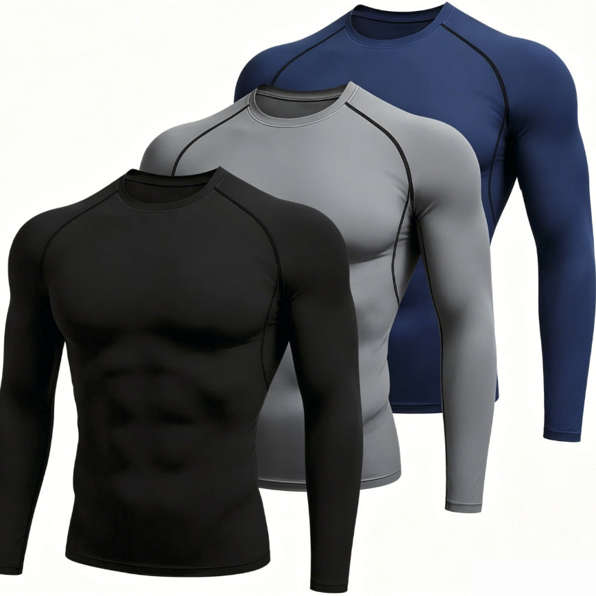 Mens Long Sleeve Fitness Compression Shirt