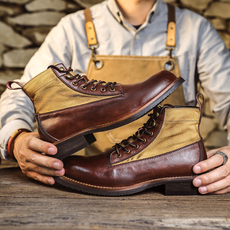 Silas | Men's Retro Leather Ankle Boots