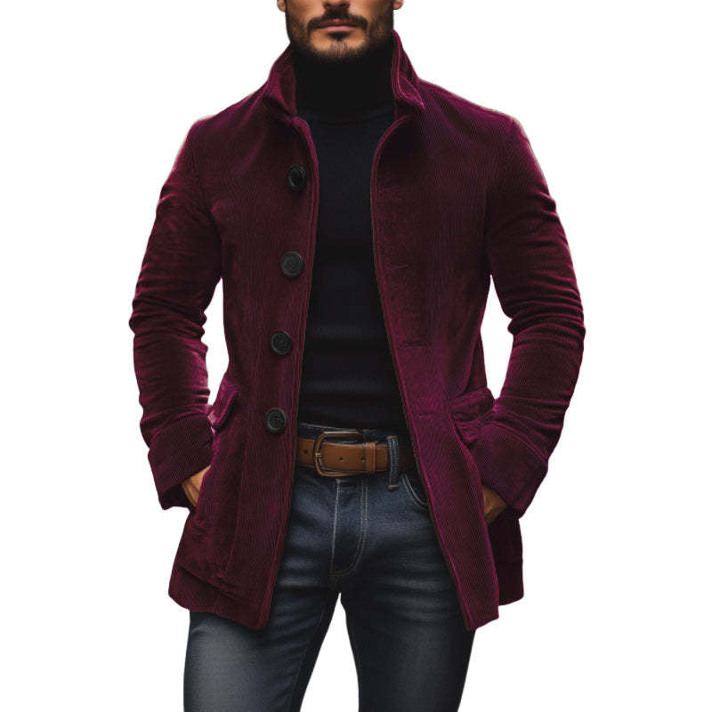 Bastien | Men's Stand-Collar Corduroy Blazer