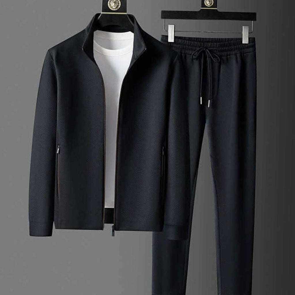 Caleb | Men's Classic Two-Piece Zip-Up Tapered Activewear Suit