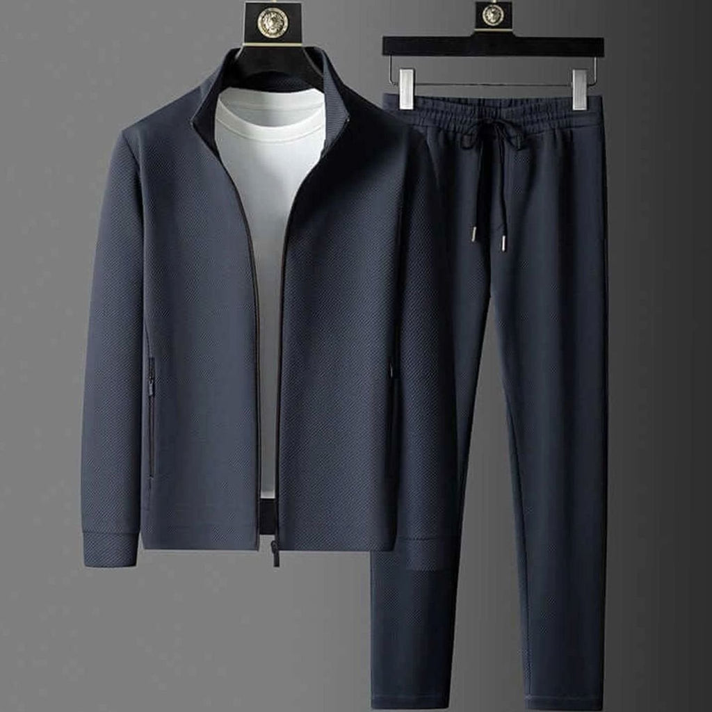 Caleb | Men's Classic Two-Piece Zip-Up Tapered Activewear Suit