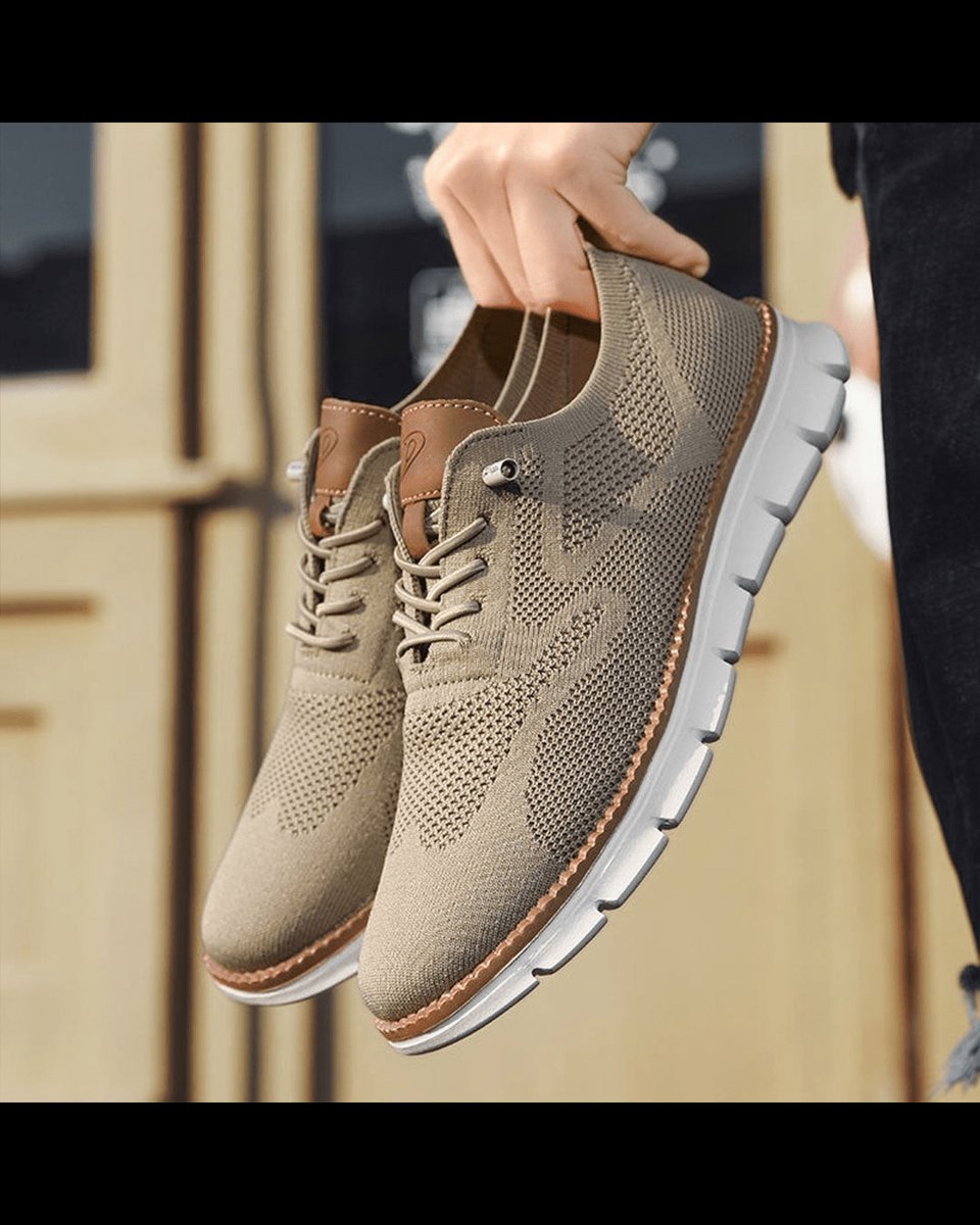 Leandre | Men's Lightweight Breathable Knit Lace-Up Casual Sneakers