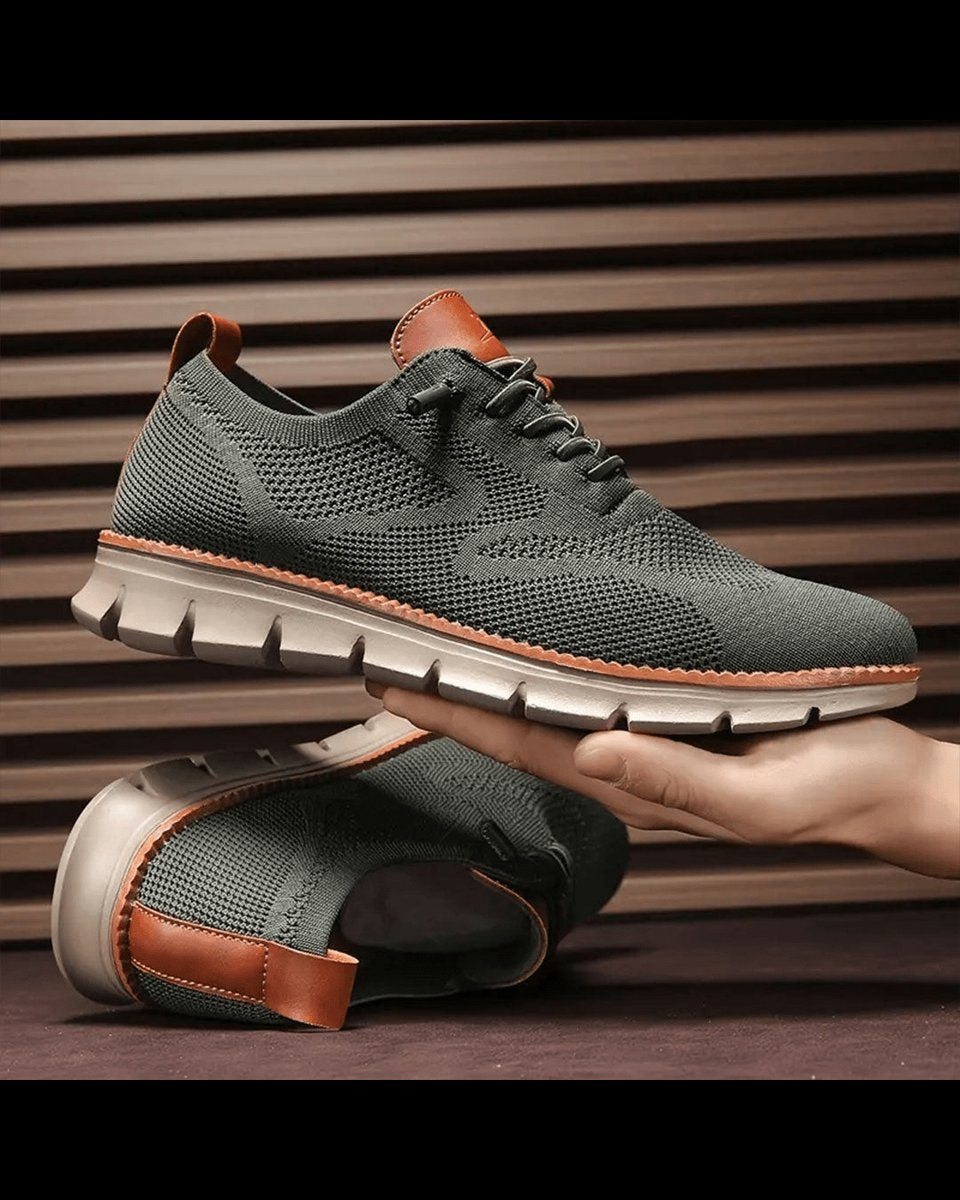 Leandre | Men's Lightweight Breathable Knit Lace-Up Casual Sneakers