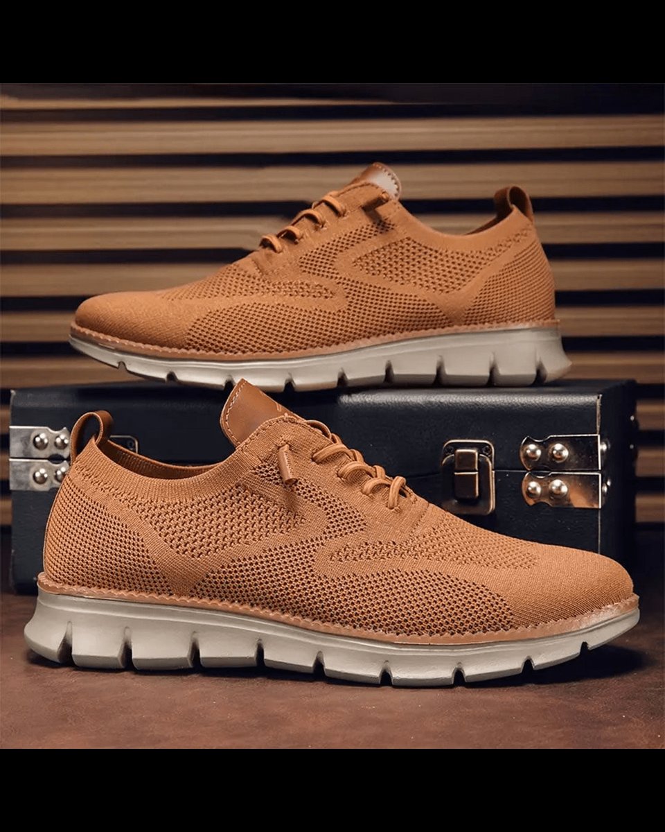 Leandre | Men's Lightweight Breathable Knit Lace-Up Casual Sneakers