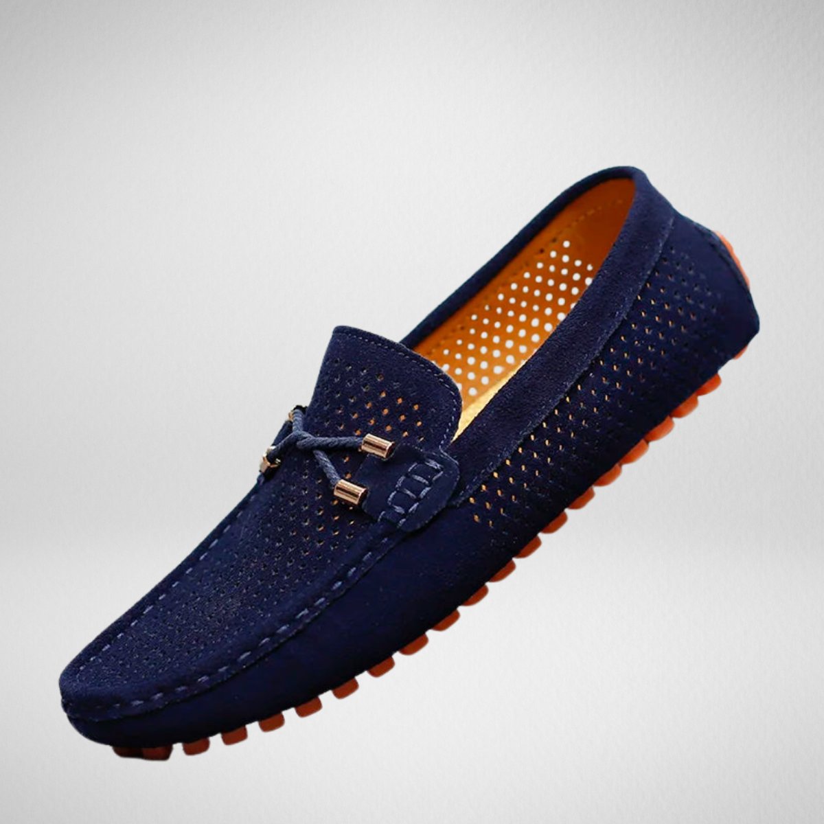 Sebastian | Men's Perforated Suede Slip-On Driving Loafers