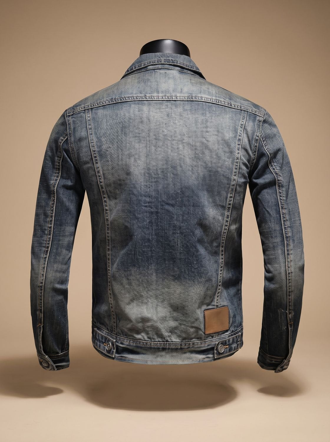 William | Men's Vintage-Washed Dual-Closure Denim Trucker Jacket