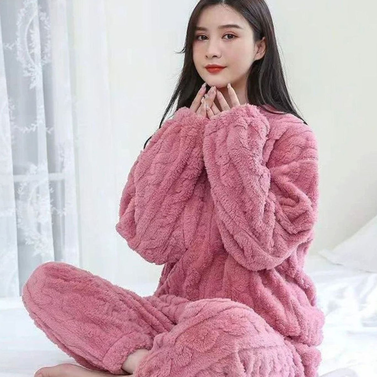 Sylvie | Women's Cozy Fleece Relaxed-Fit Loungewear Set