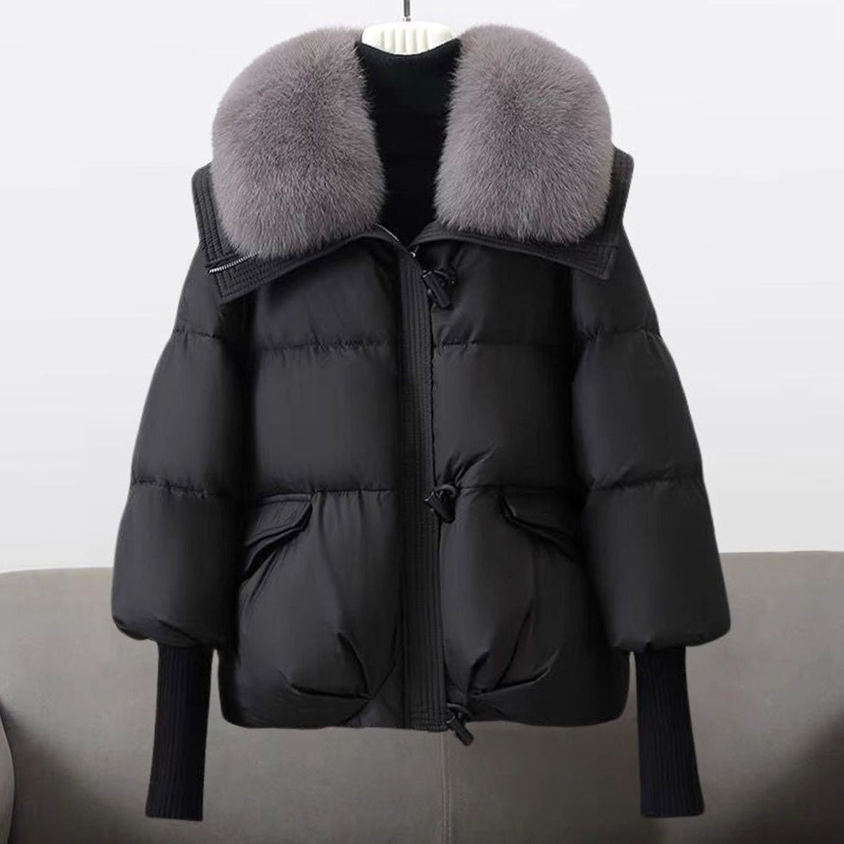 Clemence | Women's Fur-Collar Puffer Short Winter Jacket