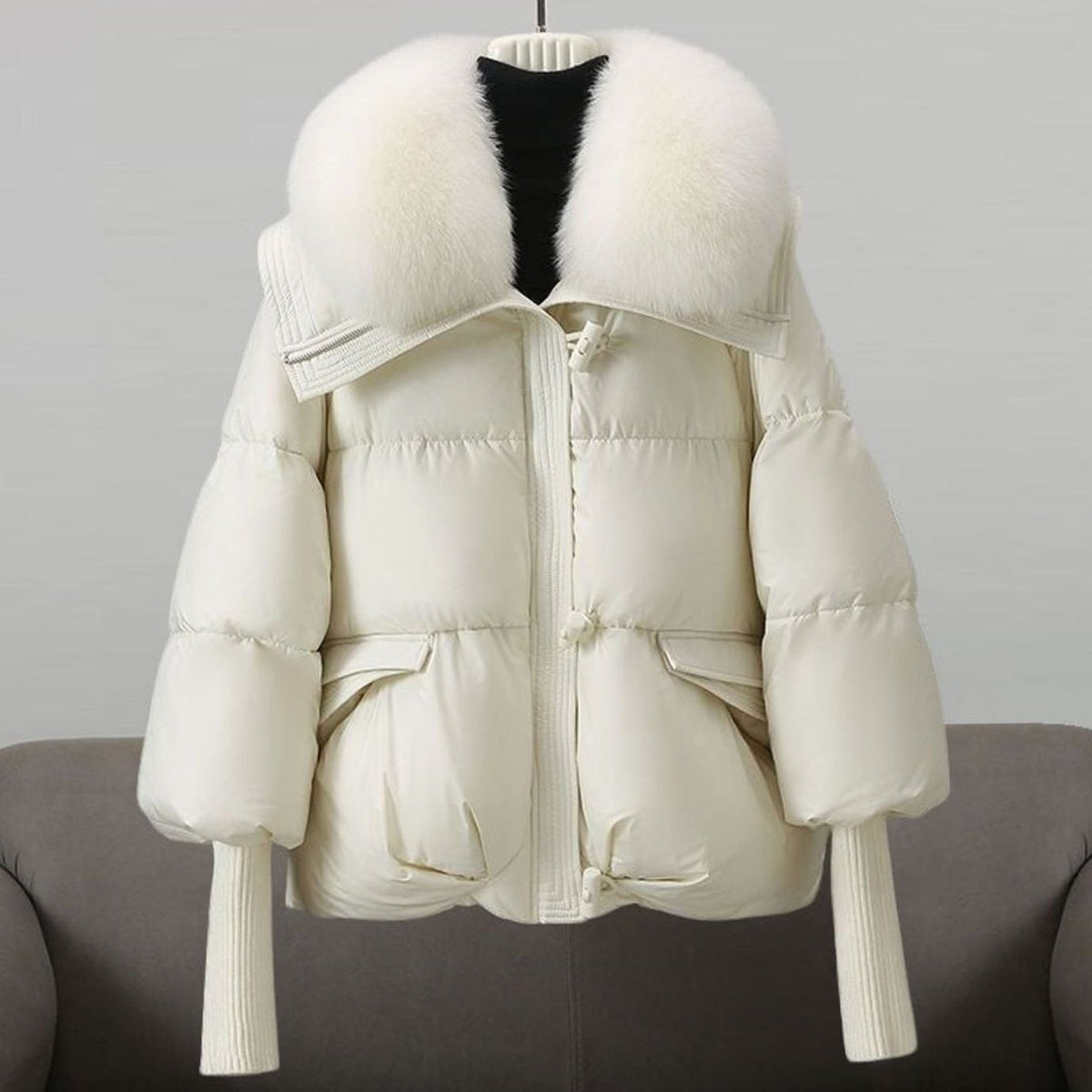 Clemence | Women's Fur-Collar Puffer Short Winter Jacket