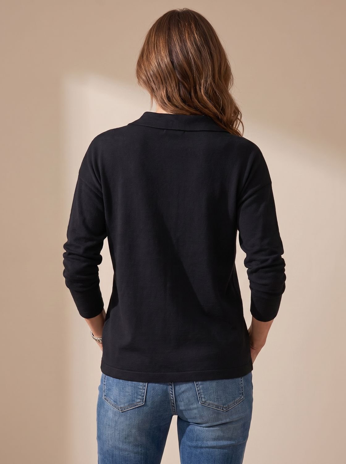 Roseline | Women's Knit Pullover Half-Zip Lapel Collar Sweater