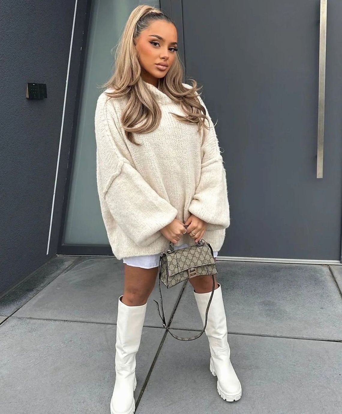 Therese | Women's Oversized Turtleneck Cozy Long-Sleeve Knit Pullover
