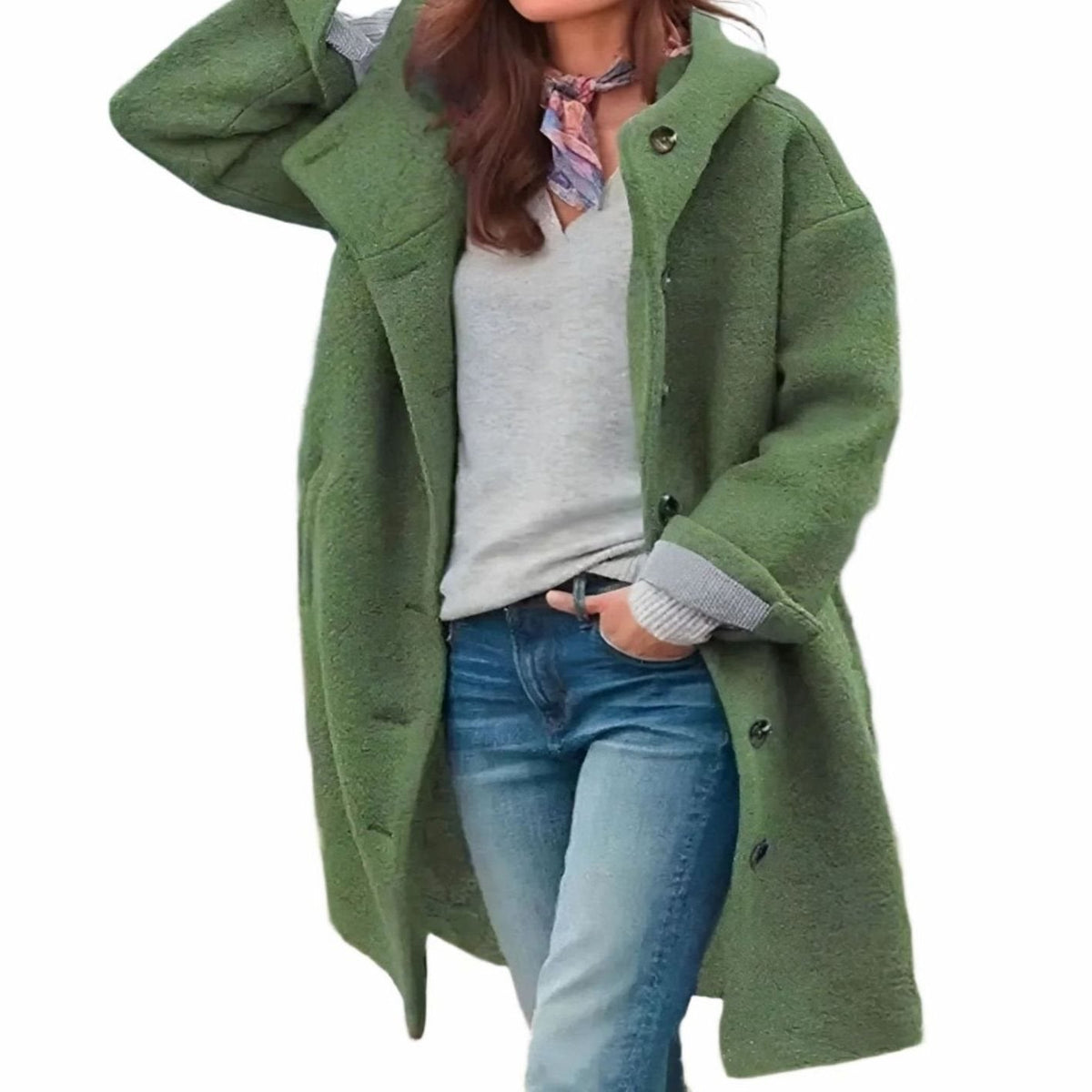 Leonie | Women's Relaxed-Fit Button-Front Long Winter Coat