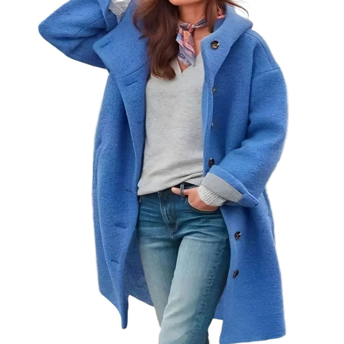 Leonie | Women's Relaxed-Fit Button-Front Long Winter Coat