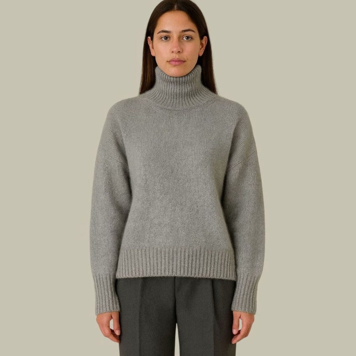 Romy | Women's Relaxed-Fit Merino Wool Turtleneck Sweater