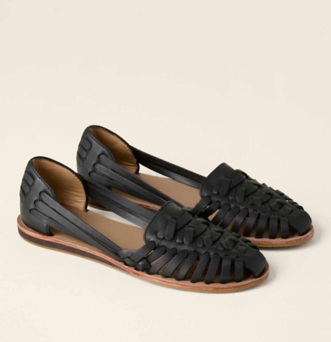 Marisol | Women's Woven Leather Closed-Toe Huarache Flats